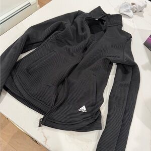 Adidas Ribbed Black Golf Jacket